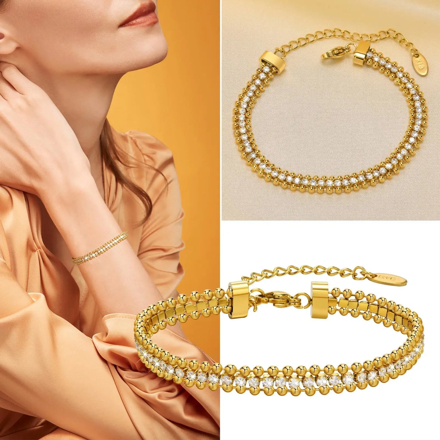 Gold plated Tennis Bracelet