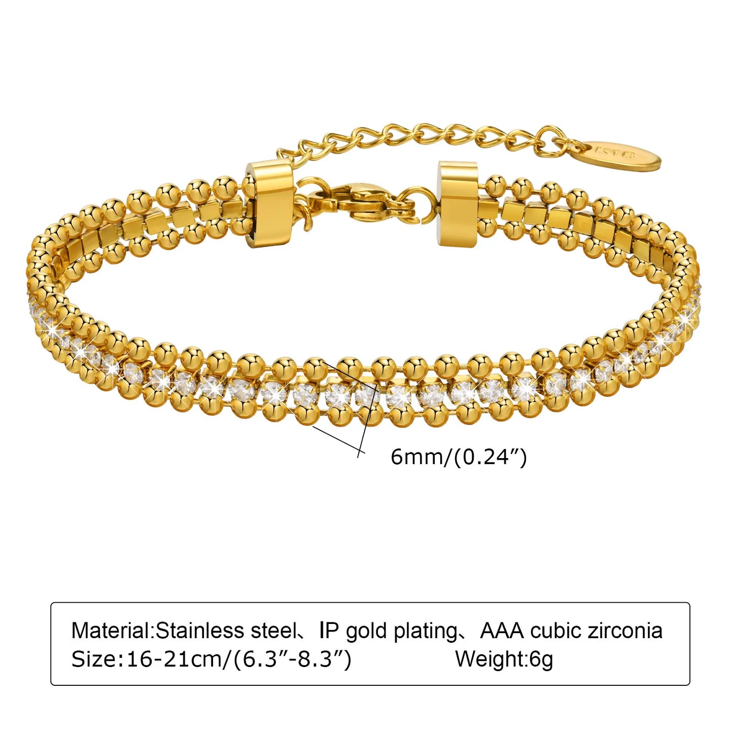 Gold plated Tennis Bracelet