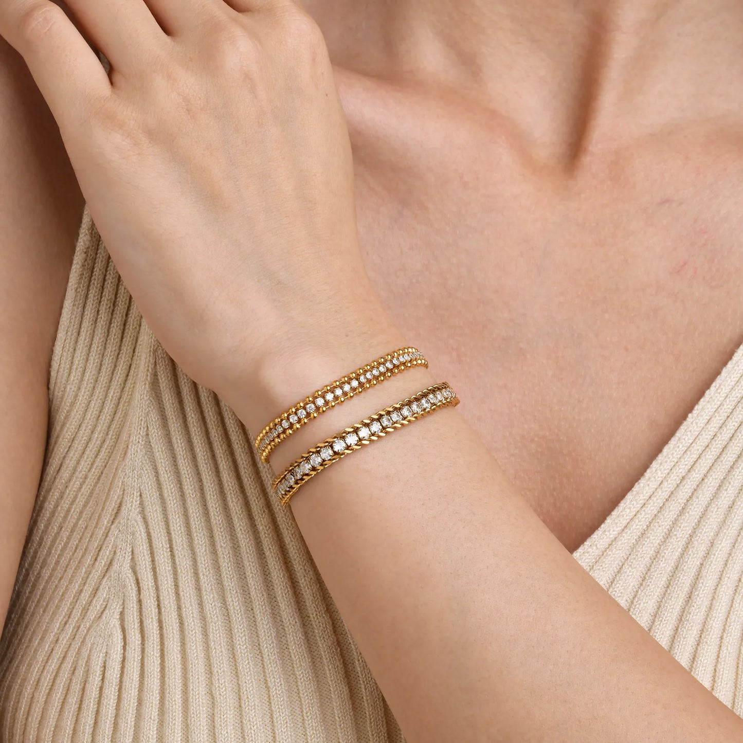 Gold plated Tennis Bracelet