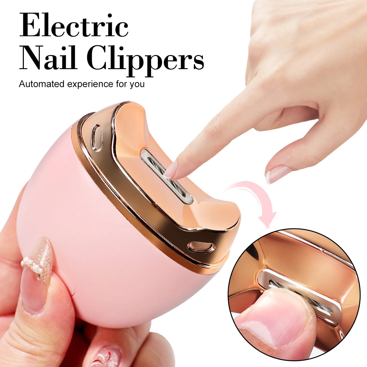 Electric Nail Clippers Manicure Anti-Splash Nail Trimmer For Baby Finger Toe Scissors Pedicure Thick Nails Cutter Tools